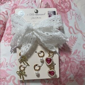 White Lace Shoe Charms